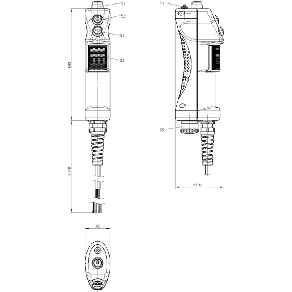 Dispositif de commande ZSM avec LED, boutons +/-, moteur vibrant, dispositif d'arrêt, commutateur à clé Dispositif de commande ZSM avec LED, boutons +/-, moteur vibrant, dispositif d'arrêt, commutateur à clé-Lire la description