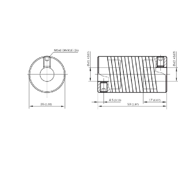 Accouplement à disque élastique pour axe Ø10mm-10mm-Lire la description