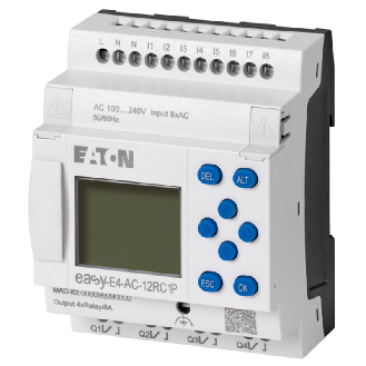 Module logique, easyE4 (extensible, Ethernet), 100-240 V AC/DC, afficheur, 8E TOR, 4S relais, push in-Lire la description