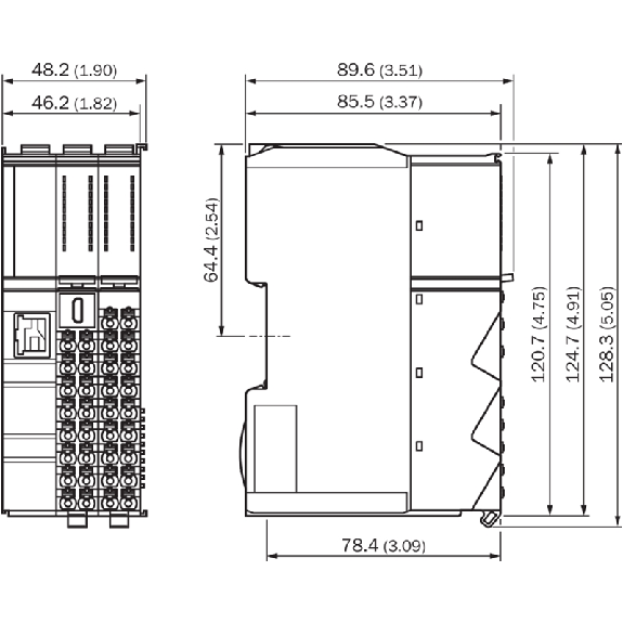 Flexi Compact - Module principal / CPUc2 / Modbus® TCP, SLMP-Lire la description