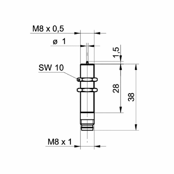 Commutateur de précision M8x30mm NF FP=100g M08 3P Commutateur de précision M8x30mm NF FP=100g M08 3P-Lire la description