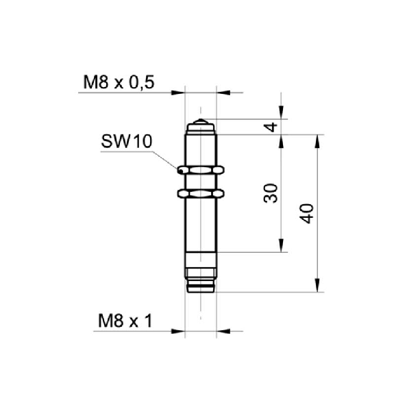 Commutateur de précision M8x40(30)mm 2 fils DC NF FP=75g M08 3P Commutateur de précision M8x40(30)mm 2 fils DC NF FP=75g M08 3P-Lire la description