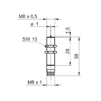 Commutateur de précision M8x30mm NF FP=50g M08 3P-Lire la description