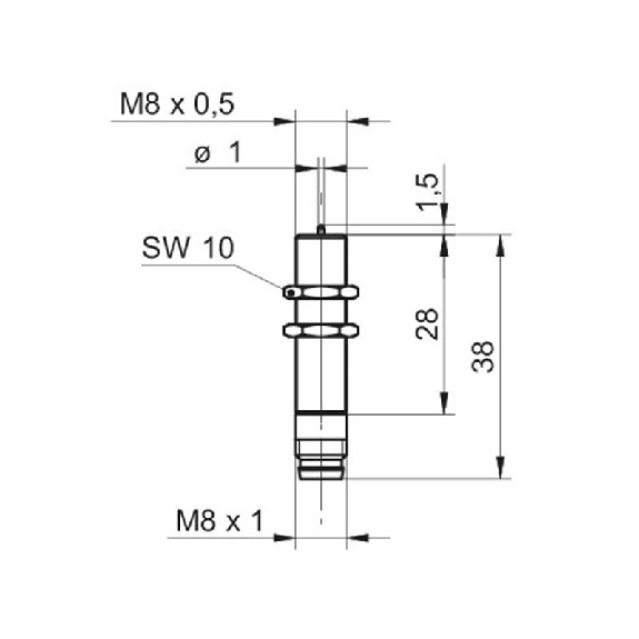 Commutateur de précision M8x30mm NF FP=50g M08 3P Commutateur de précision M8x30mm NF FP=50g M08 3P-Lire la description