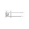 Commutateur de précision M8x30mm 2 fils DC NF FP=75g Câble 3m