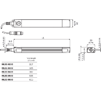 Guidage et localisation par grilles 300mm, CANopen, M08 4P+C0.3m-Lire la description