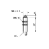 Commutateur de précision M8x30mm PNP NO FP=75g 24Vdc Câble 0,8m