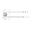 Commutateur de précision M8x20mm NF FP=30g Câble 2m
