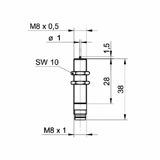 Commutateur de précision M8x30mm NF FP=75g M08 3P-Lire la description