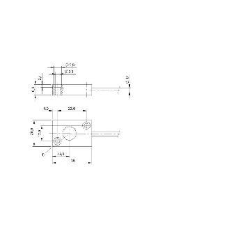 DPI Rect. ANA 0-10V P0,5-2mm noyé 30x20x8mm / Câble 3m PUR-Lire la description