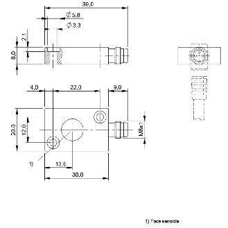 DPI Rect. ANA 0-10V P0,5-2mm noyé 30x20x8mm / M08 3P-Lire la description