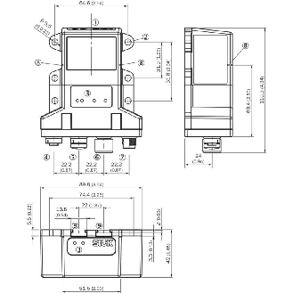 Mesure de distance Led rouge P=100mm ±20mm PROFINET-Lire la description
