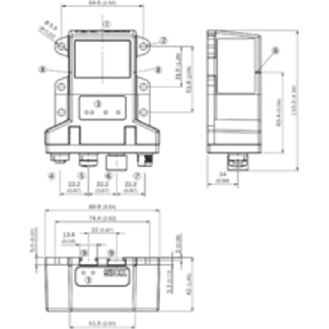 Mesure de distance Led rouge P=100mm ±20mm EtherNet/IP-Lire la description