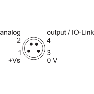 Mesure de distance Point P=50-550mm 4-20mA/2-10mA IO-Link / M08 4P-Lire la description