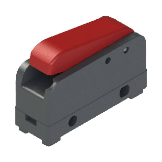 Microrupteur avec bouton rouge, bornes à souder-Lire la description