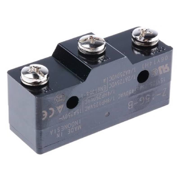 Microrupteur Poussoir SPDT 15A, bornes à vis Microrupteur Poussoir SPDT 15A, bornes à vis-Lire la description