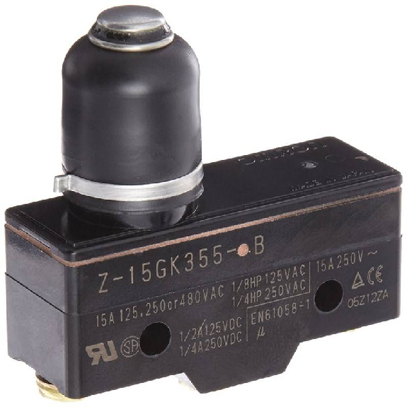 Microrupteur Poussoir à ressort étanche SPDT 15A, bornes à souder-Lire la description