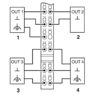 Module 4 sorties TOR 24Vdc 500mA, IP20, Inline-Lire la description