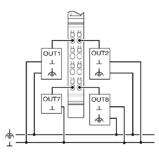 Module 8 sorties TOR 24Vdc 500mA, IP20, Inline-Lire la description