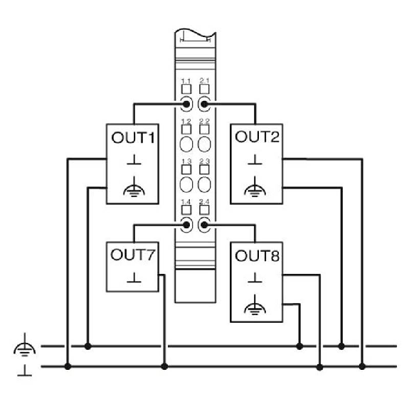 Module 8 sorties TOR 24Vdc 500mA, IP20, Inline-Lire la description