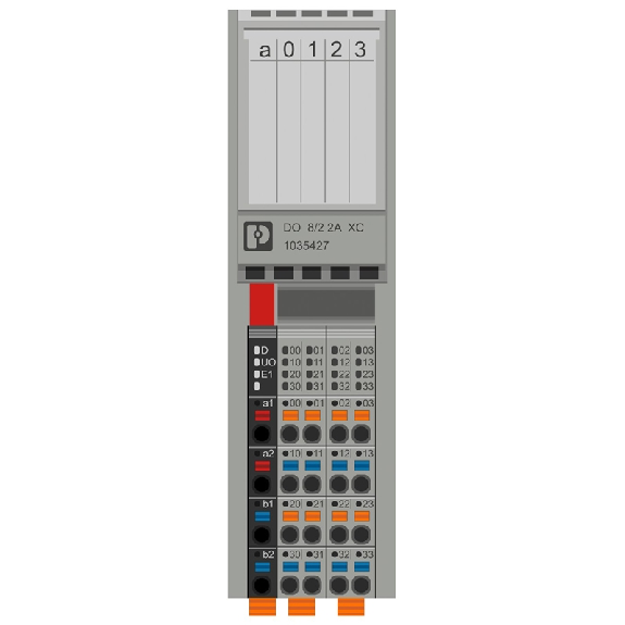 Module 8 sorties TOR, 24 V DC, 2 A, 2 fils, IP20, Axioline F XC-Lire la description