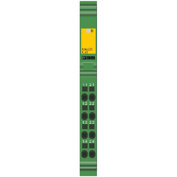 Module 4 sorties analogiques, 4-20 mA, 2 fils, IP20-Lire la description