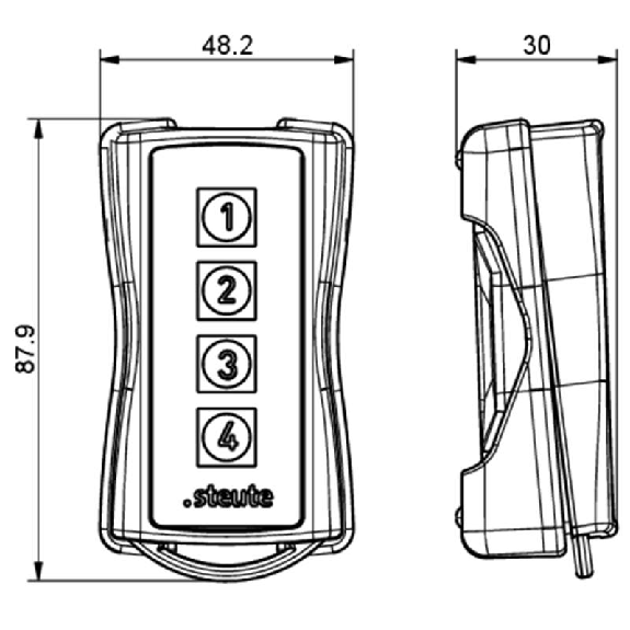 Télécommande sans fil 868 MHz, Alimentation par pile au lithium-Lire la description