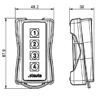 Télécommande sans fil 868 MHz, Alimentation par pile au lithium-Lire la description
