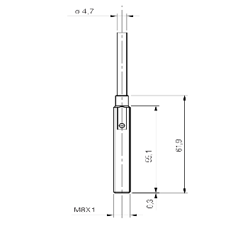 Ind.M8,2 wires AC/DC-NC,Cable,Sch-LD-Lire la description