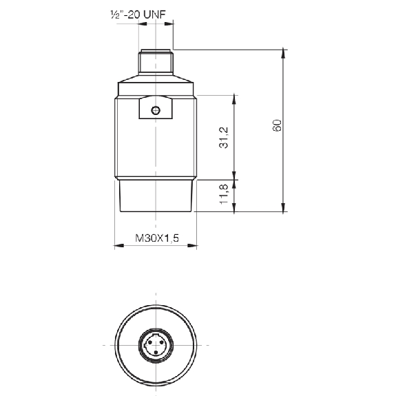Ind.M30,AC/DC-NC,1/2"-20UNF,Nsch-LD-Lire la description