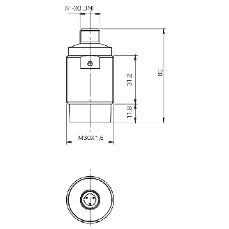 Ind.M30,AC/DC-NC,1/2"-20UNF,Nsch-LD-Lire la description