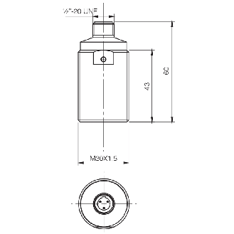 Ind.M30,AC/DC-NC,1/2"-20UNF,Sch-LD-Lire la description