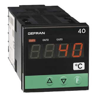 Indicateur de température 48x48 mm 4 digits Entrée universelle Sortie 2x Relais 20-27Vac/dc 40T-48-4-00-RR-0-0-0-0-Lire la description