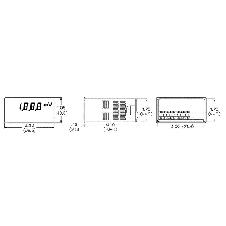 Ind. 48x96mm Jauge de contrainte 3dgt1/2, 85-250Vac-Lire la description