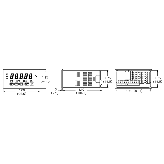 Ind. entrée process 5 dgt 14mm vert; 4-20mA 0-10V Alim 85-250Vac-Lire la description