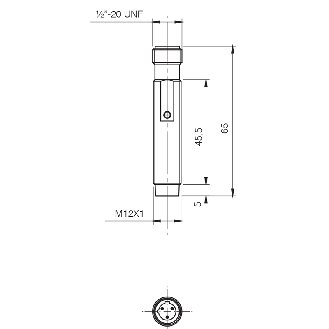 Ind.M12,AC/DC-NC,1/2-20UNF,Nsch-LD"-Lire la description