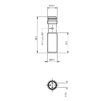 Ind.M8,NPN-NO,M8,Sch-LD-Lire la description