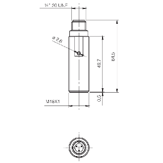Ind.M18,AC/DC-NC,1/2"-20UNF,Sch-LD-Lire la description