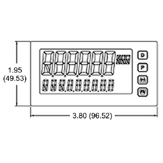 Indicateur de process deux lignes 50-250Vac/21,6-250Vdc-Lire la description