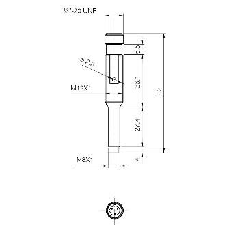 Ind.M8,AC/DC-NC,1/2"-20UNF,Nsch-LD-Lire la description