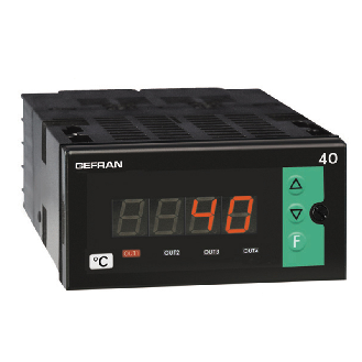 Ind. T° 48x96; 4dgt; E: Univers; S: 2x Relais; 100-240Vac/dc +ext Vdc-Lire la description