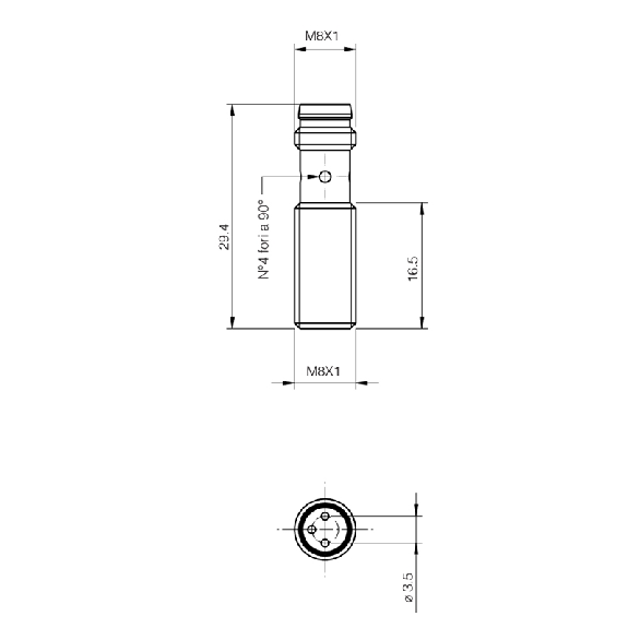 Ind.M8,PNP-NO,M8,Sch-LD-Lire la description