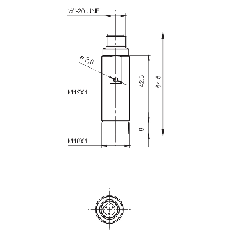 Ind.M18,AC/DC-NO,1/2"-20UNF,Nsch-LD-Lire la description