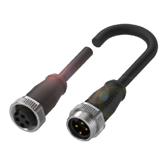 7/8 Fem Droit 4p/ 7/8" Fem Droit 4p Câble PUR 4x1.5 Noir Cpc 5m"-Lire la description
