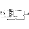 7/8'' Fem Droit 5p/7/8'' Mâle Droit 5p; PUR UL/CSA 5x1,5 Gris Cpc 10m