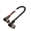 7/8 Fem Coudé 4p/7/8" Mâle Coudé 4p Câble PUR 4x1,5 Noir Cpc 5m"
