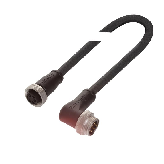 7/8" Fem Droit 4p/7/8" Mâle Coudé Câble PUR 4x1,5 Noir 15m-Lire la description