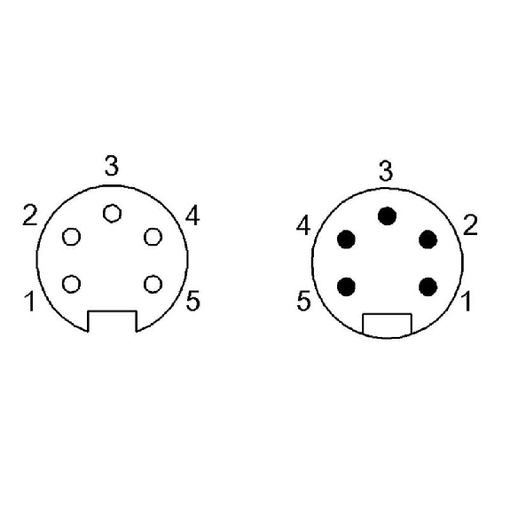 7/8" Fem Droit 5p/7/8" Mâle Droit 5p Câble PUR 5x1,5 Cpc 1m-Lire la description