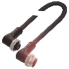 7/8" Fem coudé 5p/ 7/8" Mâle Coudé 5p Câble PUR 5x1.5 Noir Cpc 15m