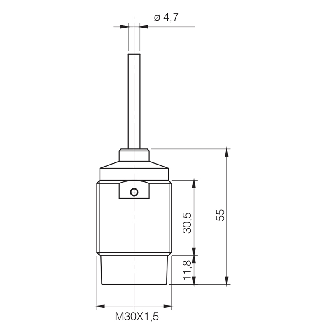 Ind.M30,2 wires AC/DC-NO,Cable,Nsch-LD-Lire la description